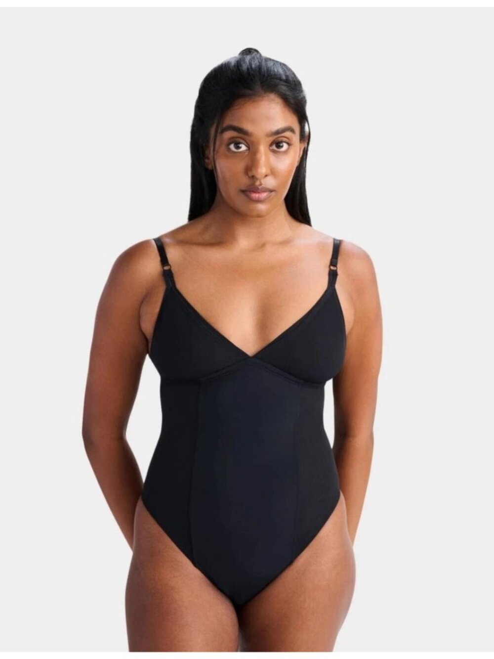 Parade size SMALL  Re: Play Black Mixed Mesh Bodysuit Thong Lingerie NEW